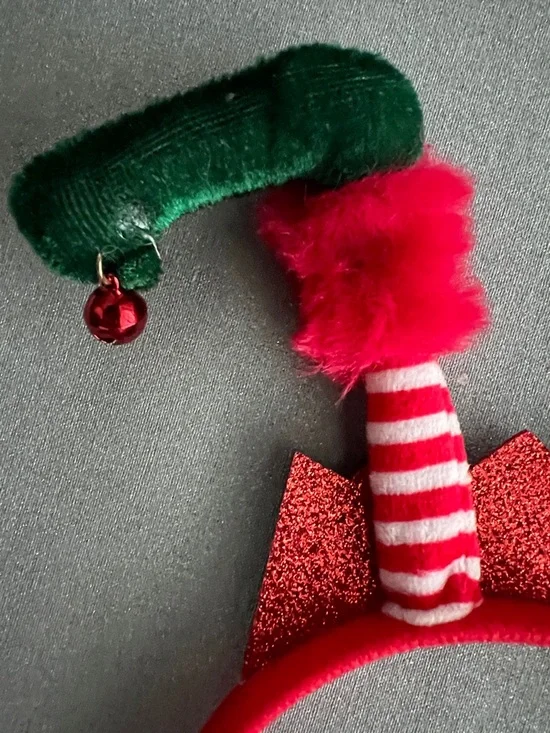 2/$12 🔥 Festive Women’s Elf Headband - Red & Green Holiday Costume Accessory - Picture 9 of 13